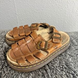 Brown Leather Kids Sandals